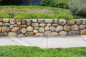 stone rock retaining wall