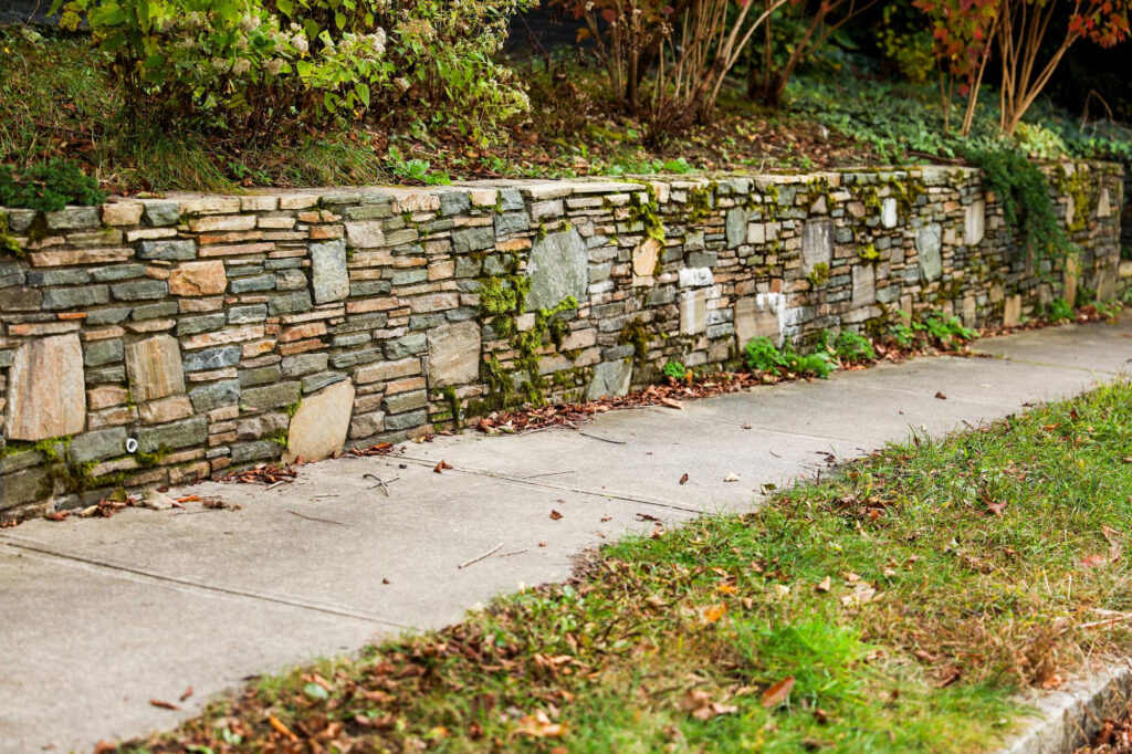 stone rock retaining wall