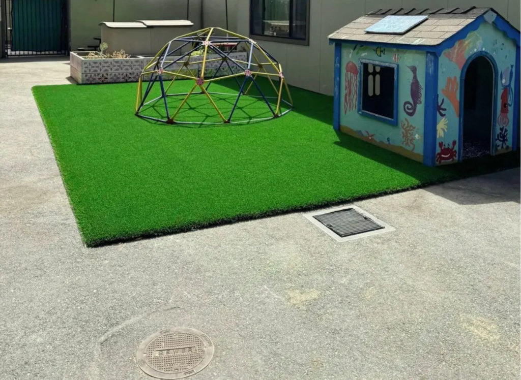 Synthetic turf installation